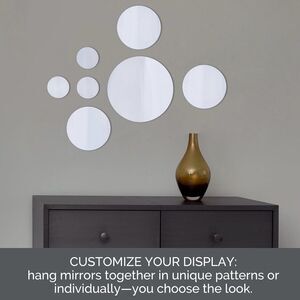 Elements Round Wall-Mount Mirror, Set of 7 - NEW